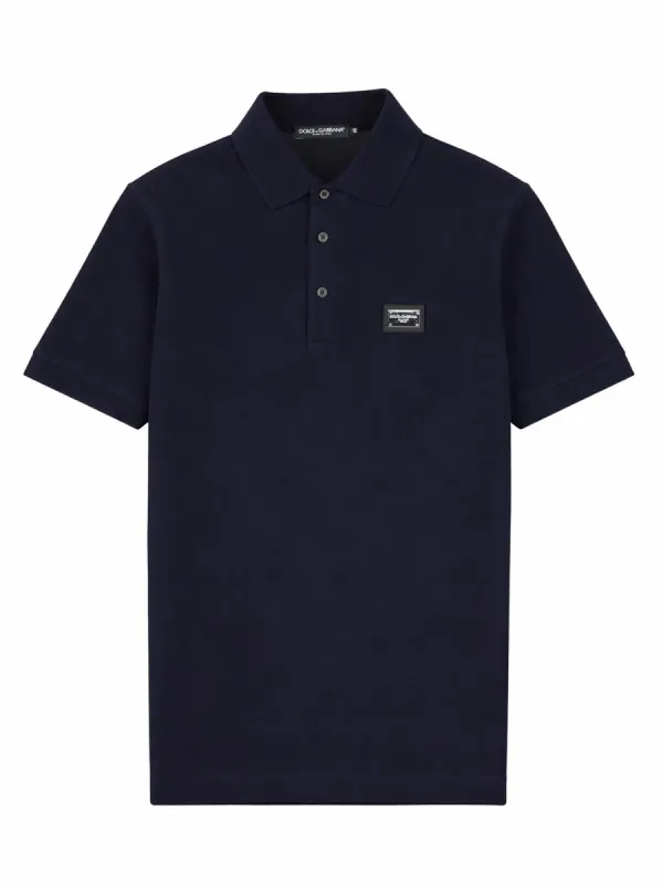 Polo Con Patch Logo made by Dolce & Gabanna