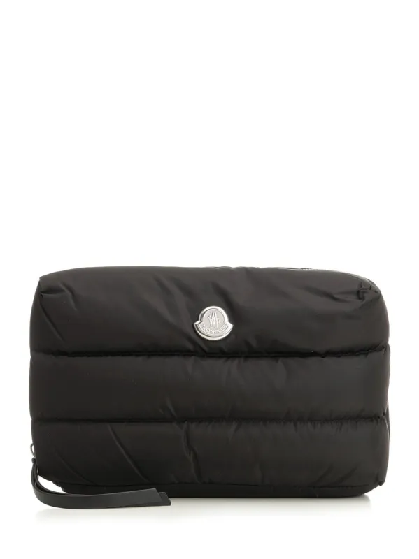 Caradoc Quilted Beauty Case Small Leather Goods Black made by Moncler