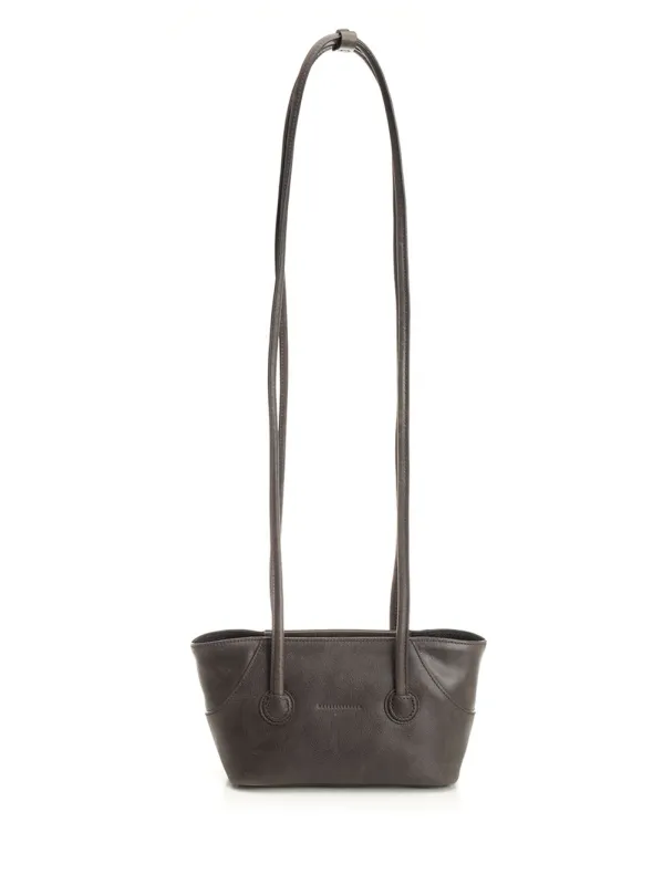 Boat Shopper Small Cow Leather. Crossbody Bags Brown made by Marge Sherwood