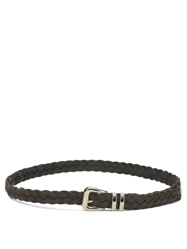 Suede Leather Belt Belts Brown made by Brunello Cucinelli