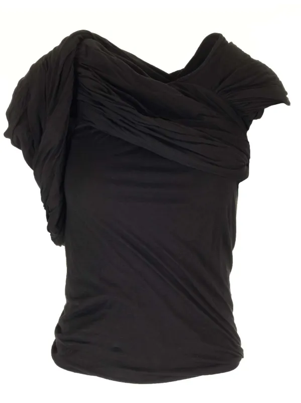 Draped Jersey Top Tops Black made by Rick Owens