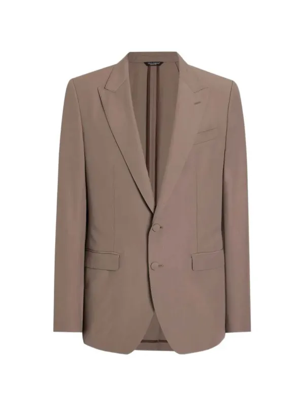 Single-Breasted Wool Poplin Jacket made by Dolce & Gabanna