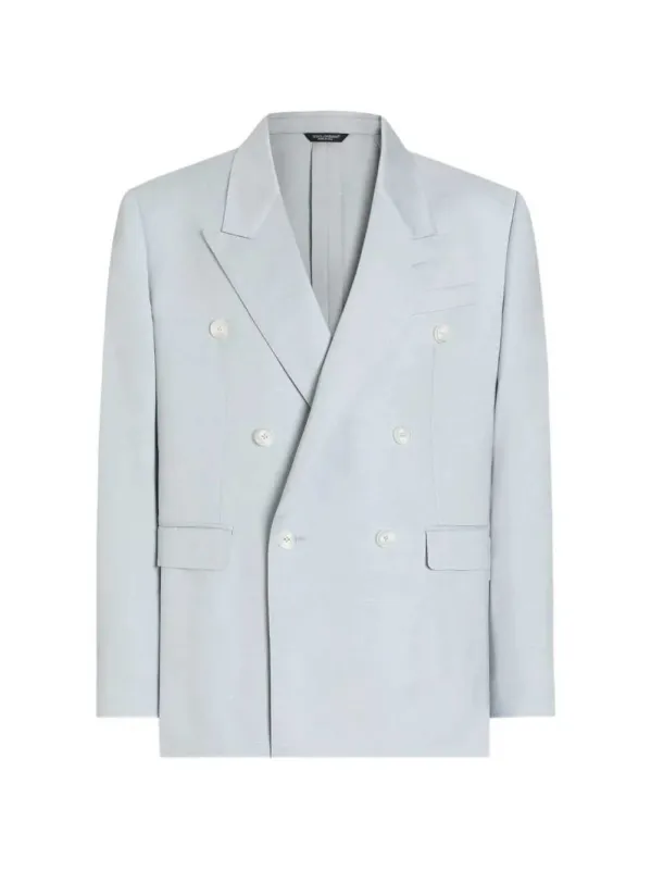 Double-Breasted Viscose Shantung Jacket made by Dolce & Gabanna