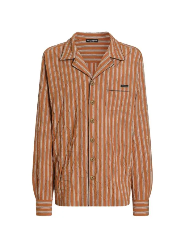 Striped Shirt With Applique made by Dolce & Gabanna