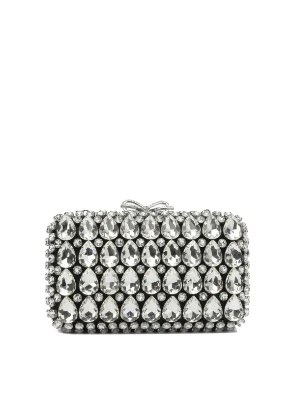 Clutch With Crystals Clutches Black made by Self-Portrait