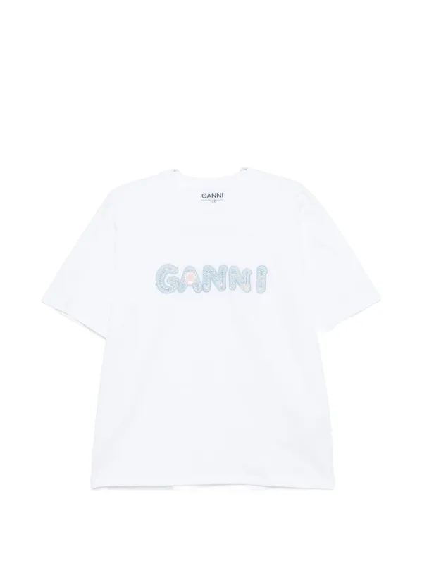 Logo Cotton T-Shirt made by Ganni
