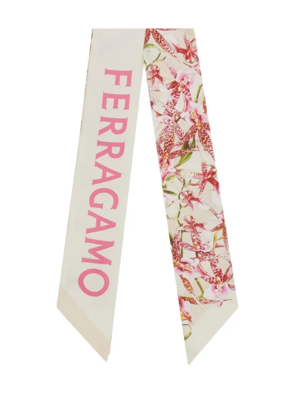 Printed Silk Foulard made by Salvatore Ferragamo