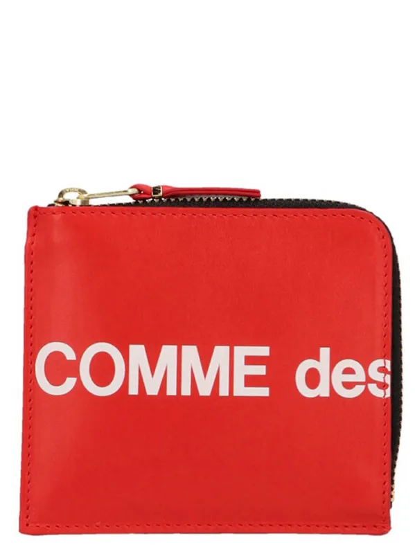Huge Logo Wallets And Card Holders Red made by Comme des Garcons