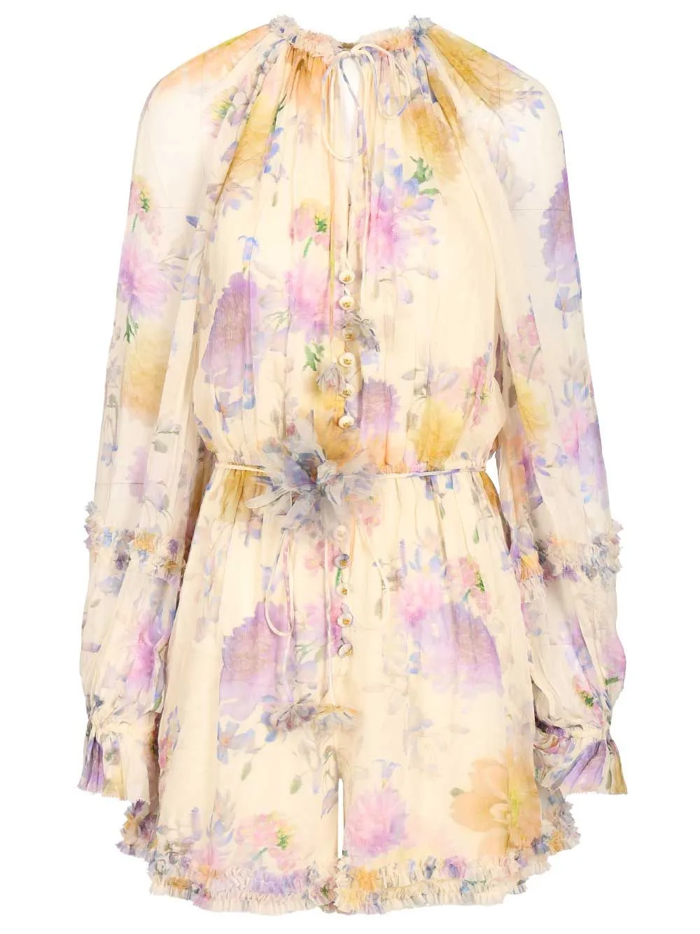 Luna Ruffle Playsuit Dresses Multicolor sold by Wanan Luxury