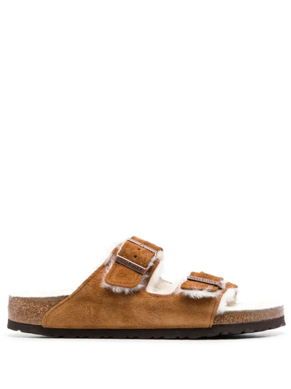 Arizona Shearling Suede Sandals made by Birkenstock