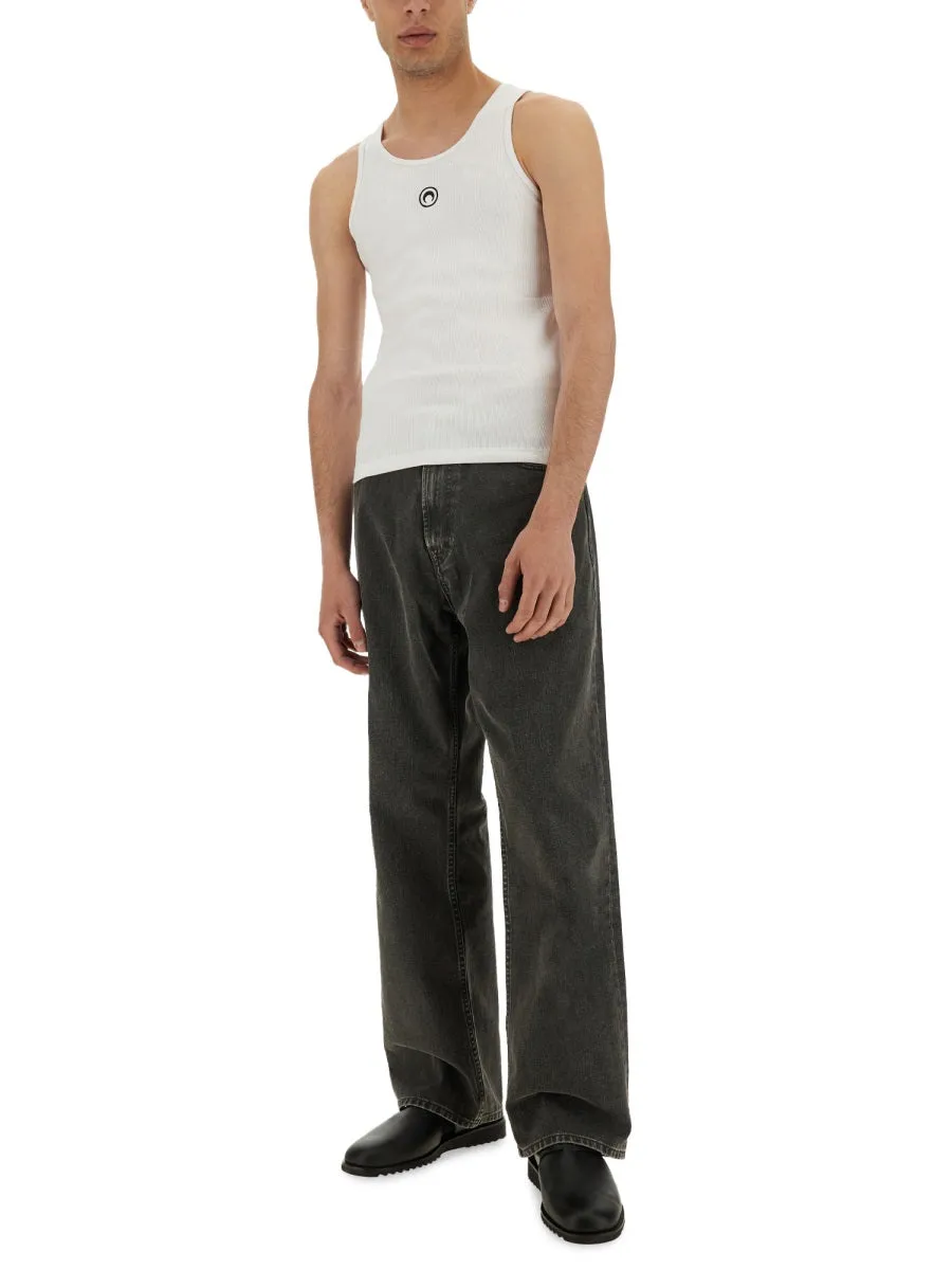 Ribbed Tank Top With Moon Logo sold by Wanan Luxury product image thumbnail 2