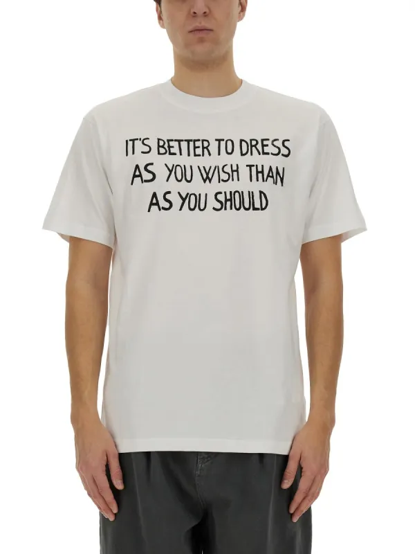 "Message Print" T-Shirt made by Moschino
