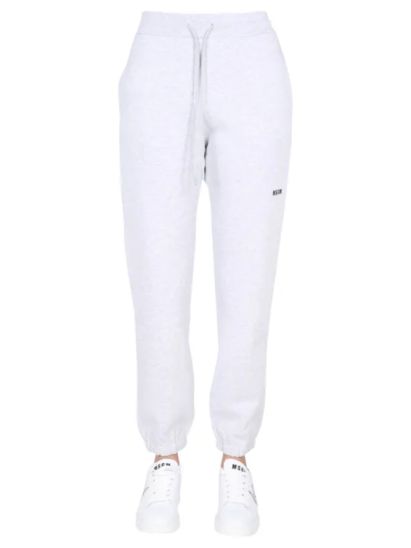 Jogging Pants With Logo Print made by MSGM