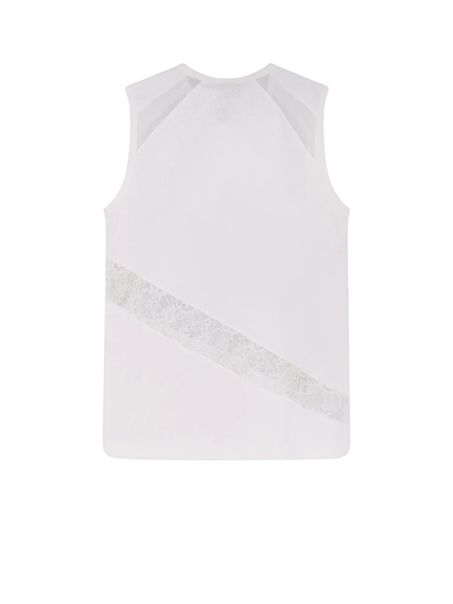 Molly Cotton Tank Top With Lace Inserts sold by Wanan Luxury product image thumbnail 2