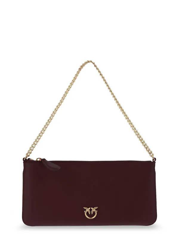 Horizontal Flat Leather Crossbody Bag made by Pinko
