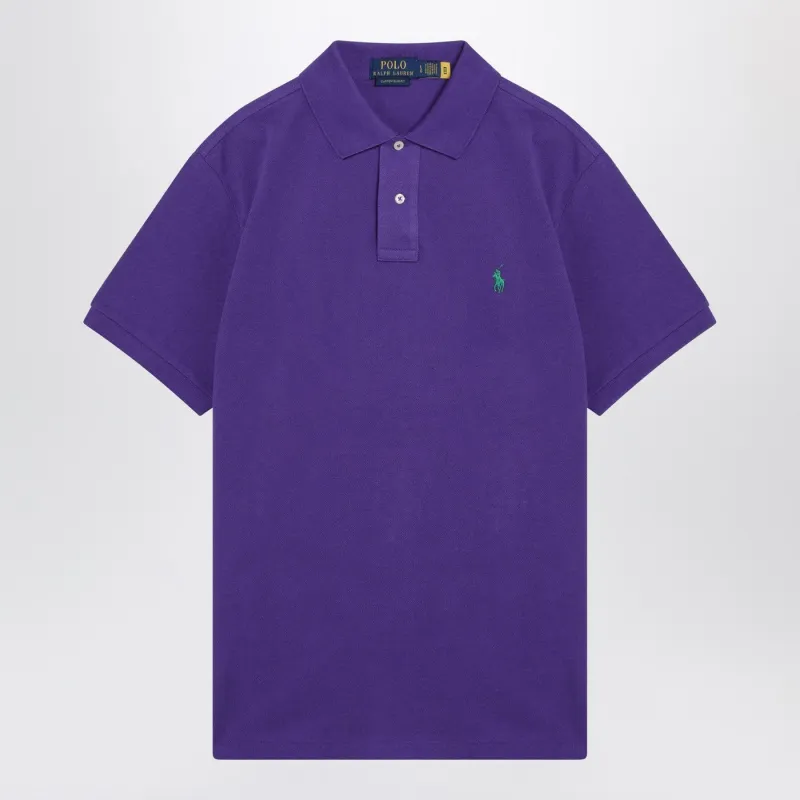 Purple Cotton Custom Slim-Fit Polo Shirt made by Polo by Ralph Lauren