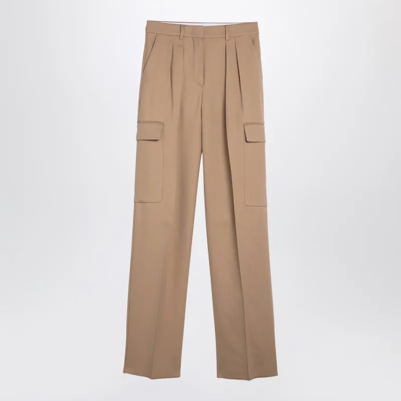 Caramel-Coloured Cargo Trousers made by Sportmax
