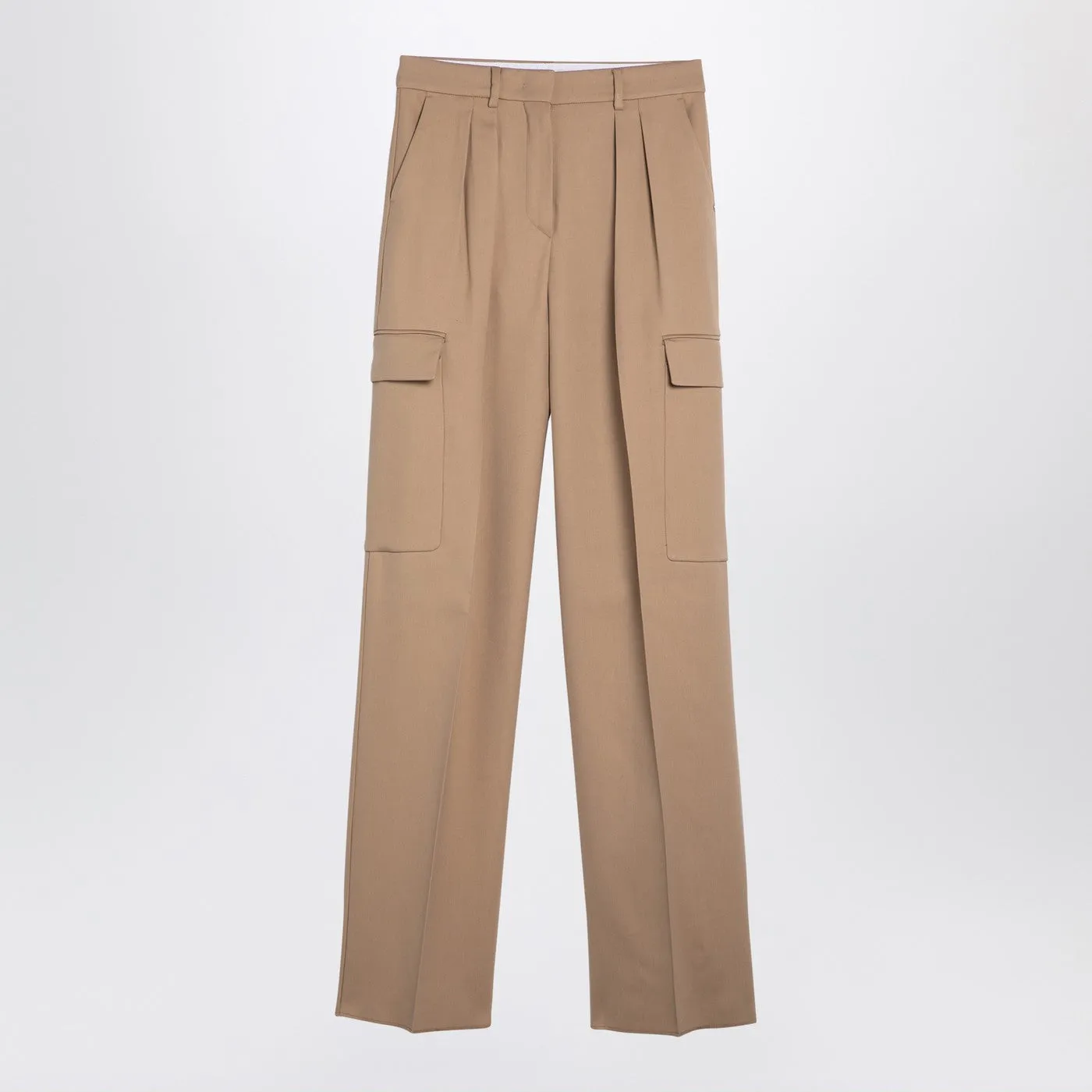Caramel-Coloured Cargo Trousers sold by Wanan Luxury