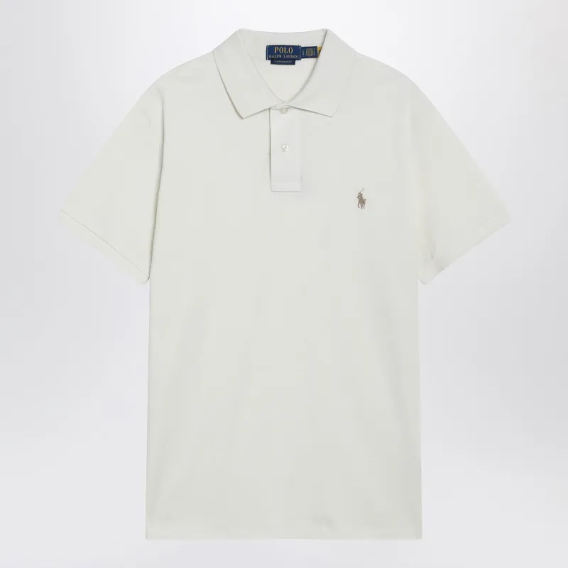 Cream-Colored Cotton Custom Slim-Fit Polo Shirt made by Polo by Ralph Lauren
