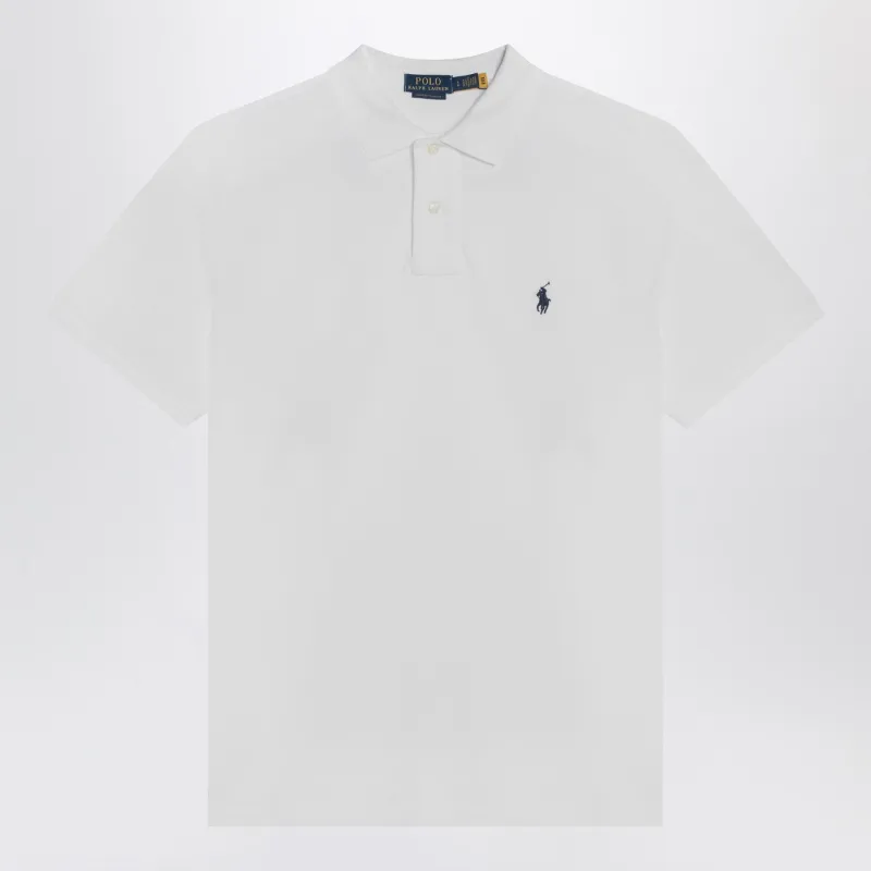 White Cotton Custom Slim-Fit Polo made by Polo by Ralph Lauren