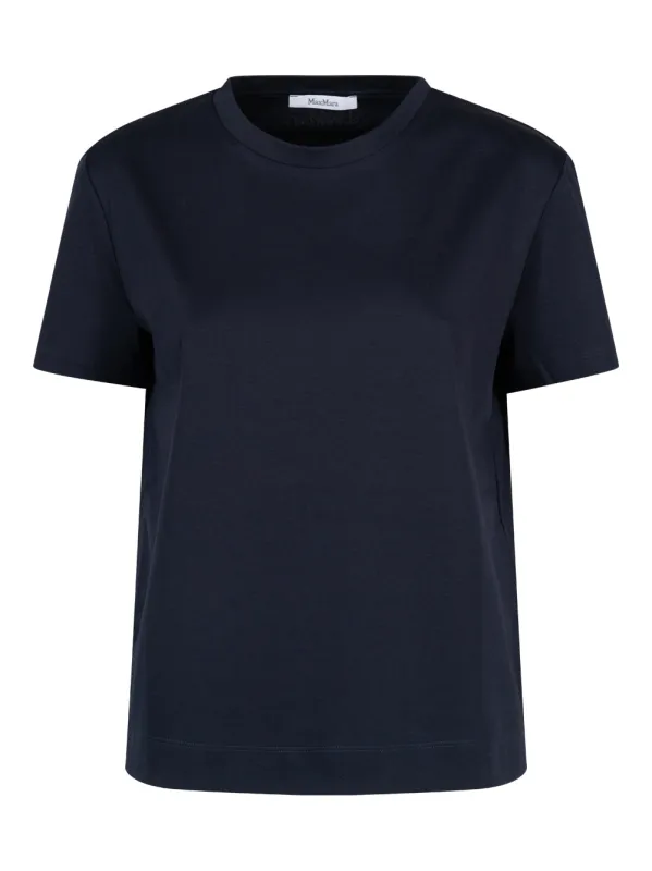 Cotton T-Shirt With Embroidered Logo On The Back made by MaxMara