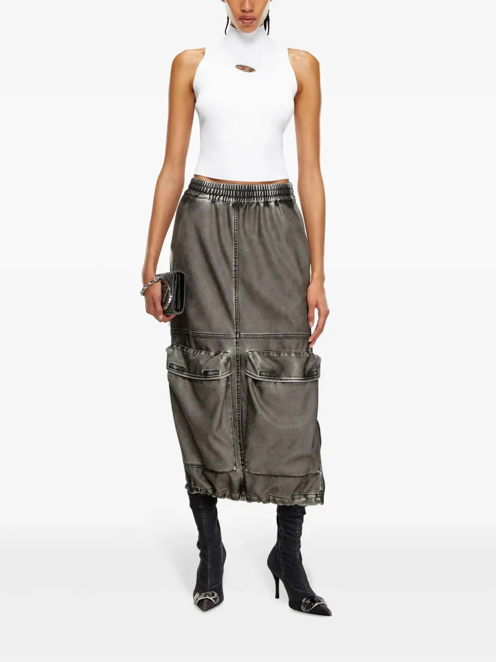 M-Onervax Stand-Up Collar Top sold by Wanan Luxury product image thumbnail 2