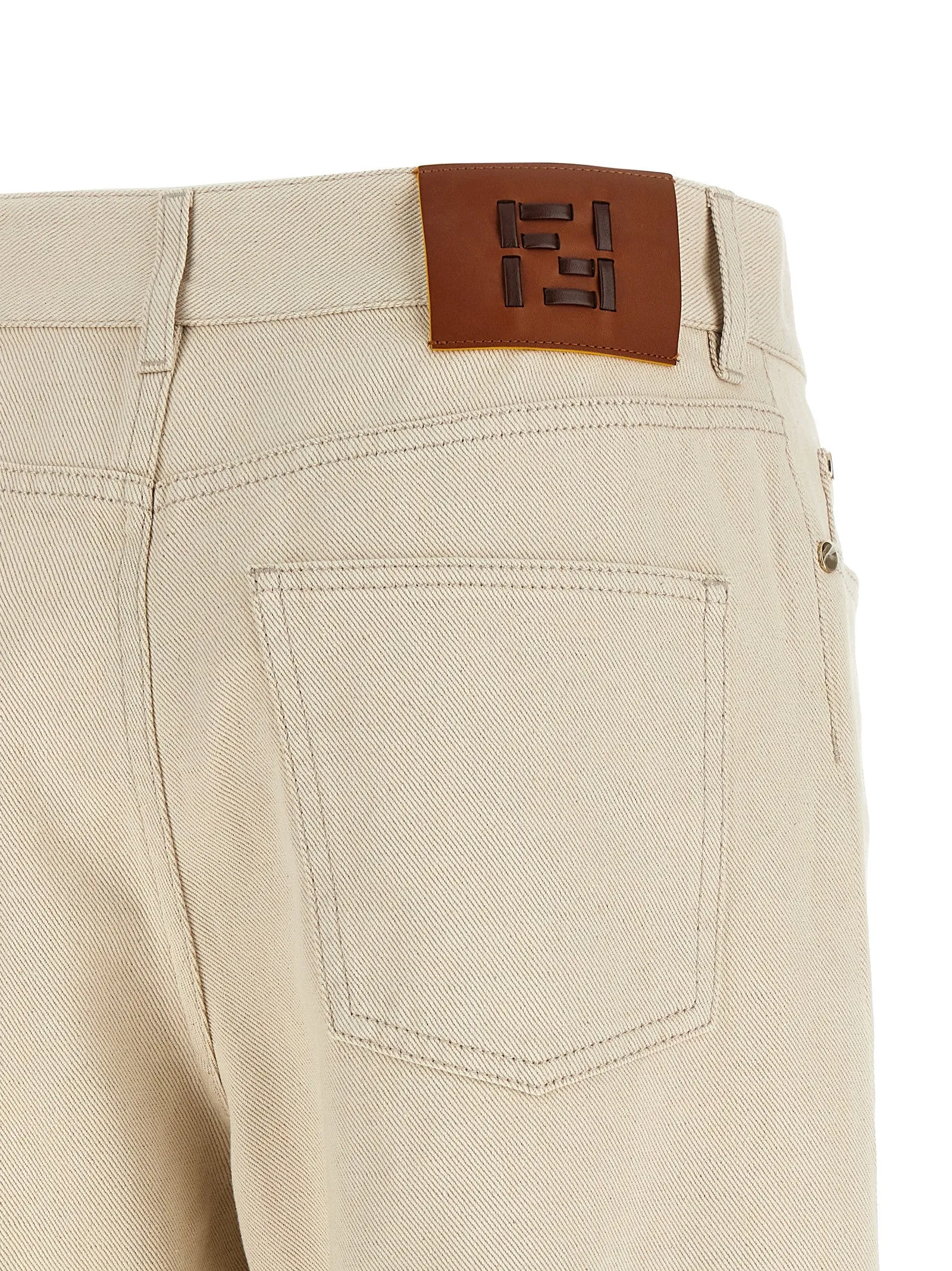 Ff Reverse Jeans Beige sold by Wanan Luxury product image thumbnail 4