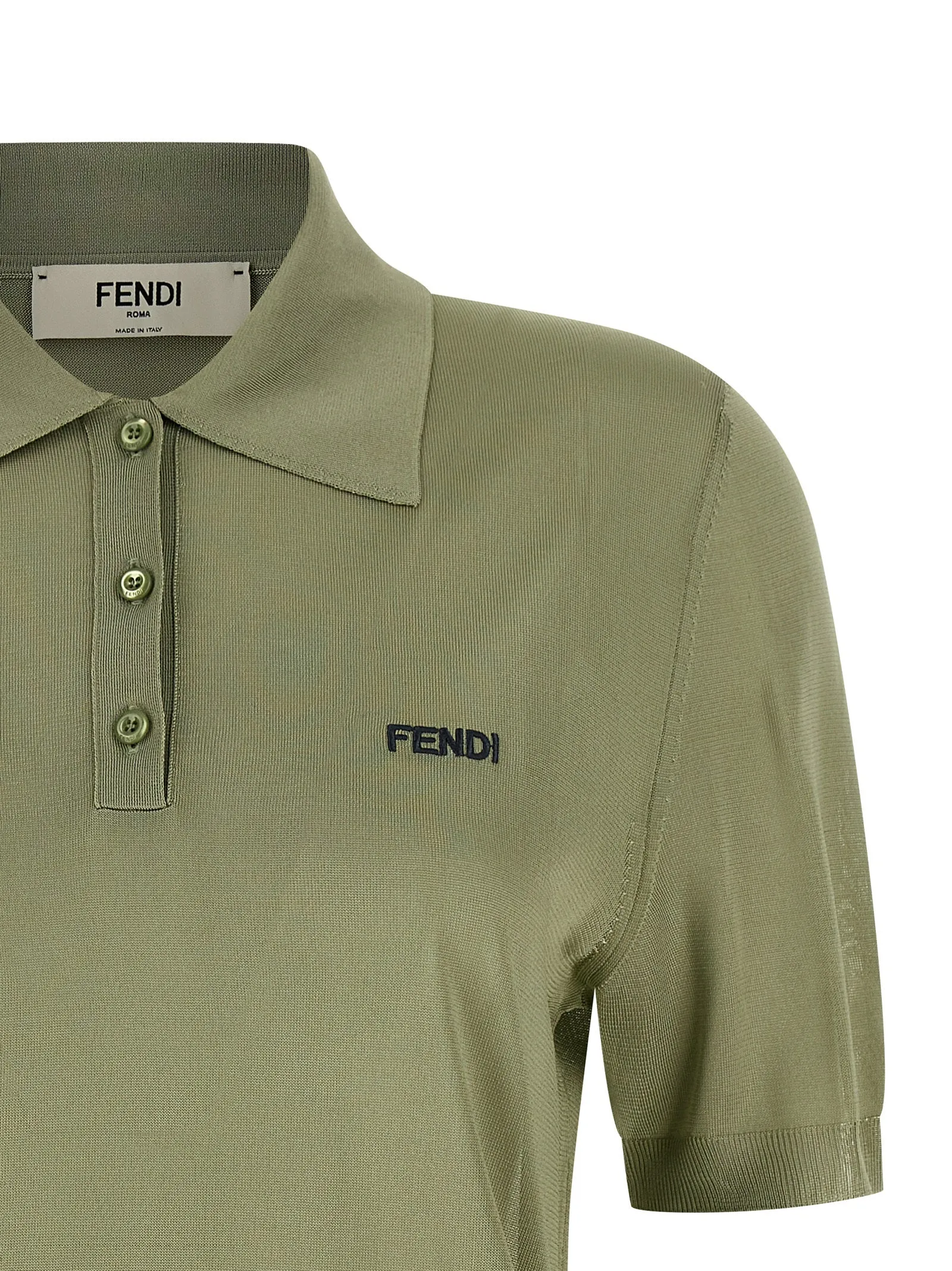 Shiny Viscose Shirt Polo Green sold by Wanan Luxury product image thumbnail 3