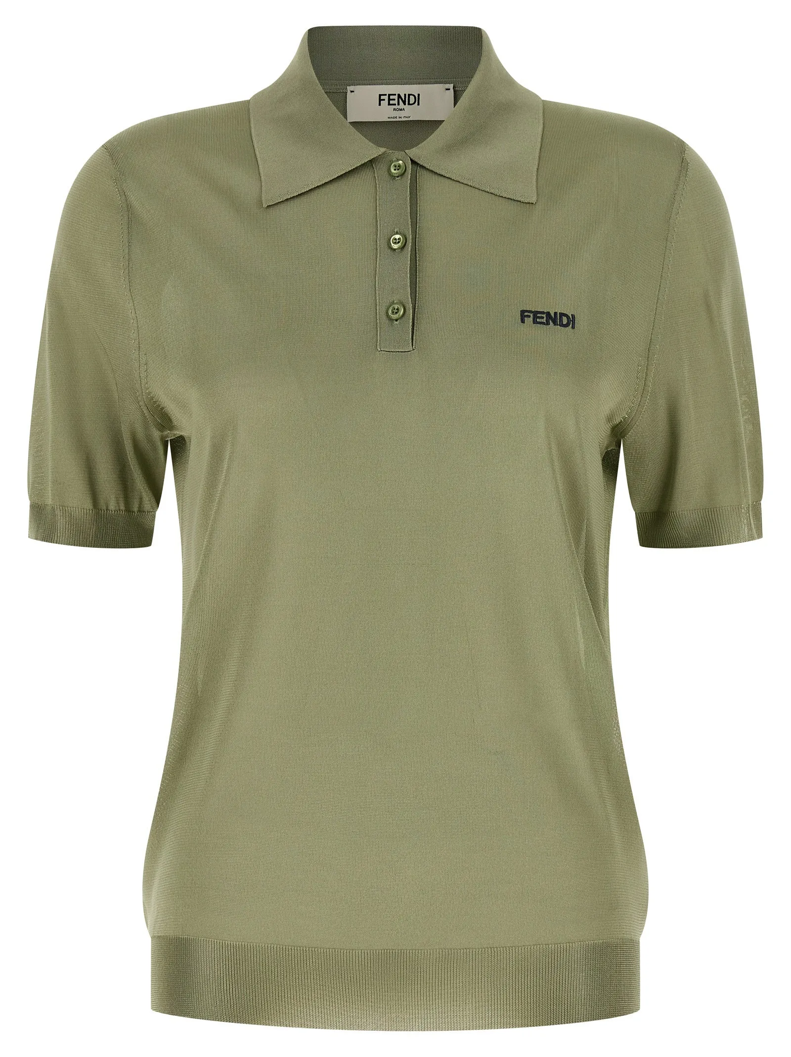 Shiny Viscose Shirt Polo Green sold by Wanan Luxury