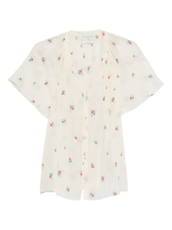 Embroidered Cotton Shirt made by Forte Forte