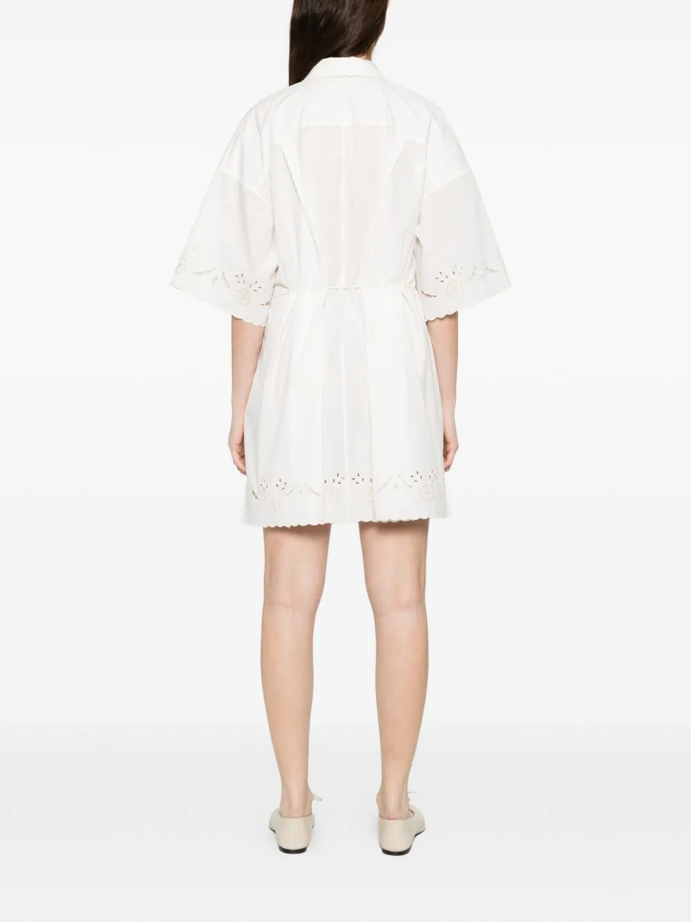 Embroidered Cotton Shirtdress sold by Wanan Luxury product image thumbnail 5