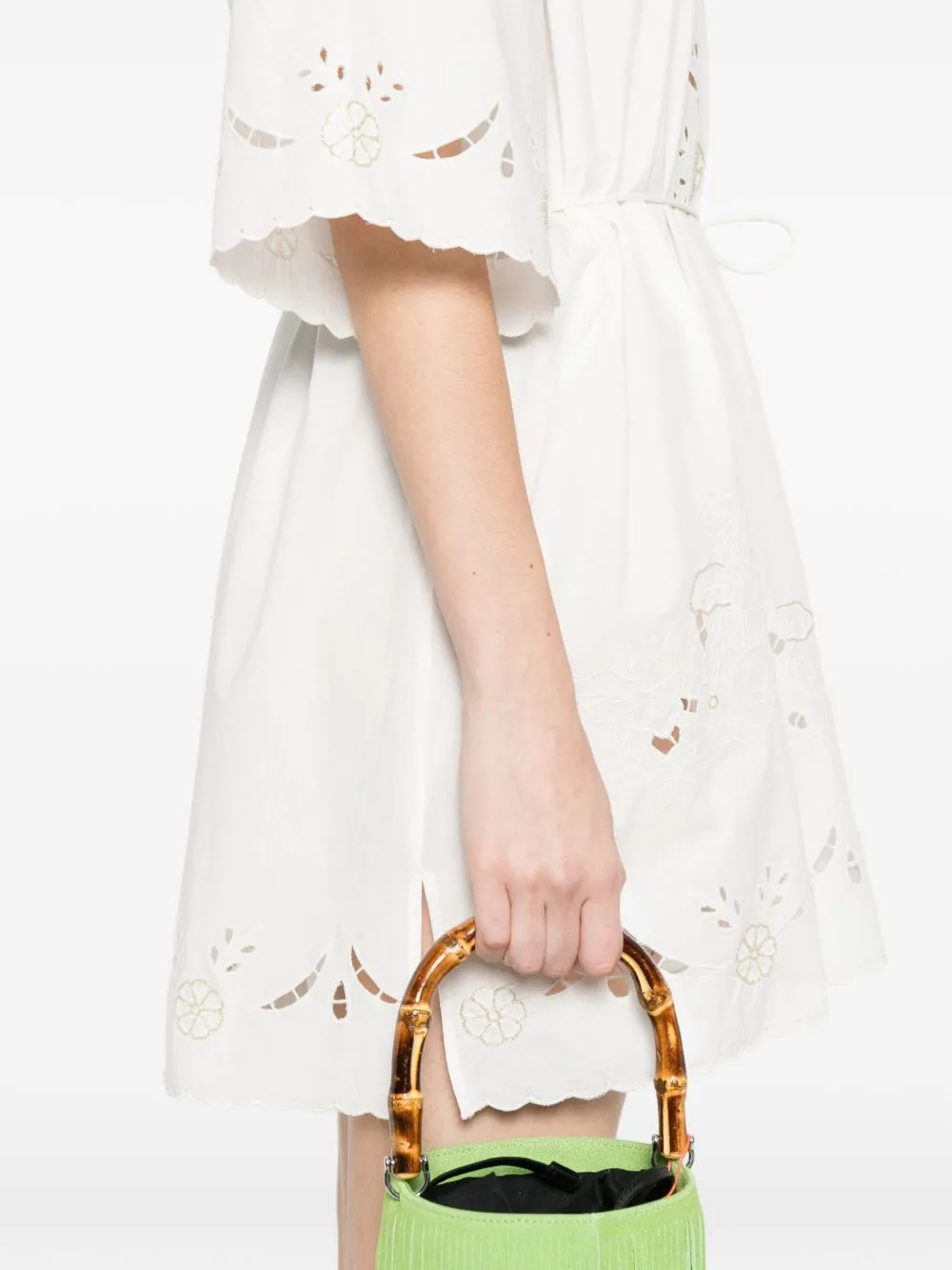 Embroidered Cotton Shirtdress sold by Wanan Luxury product image thumbnail 2