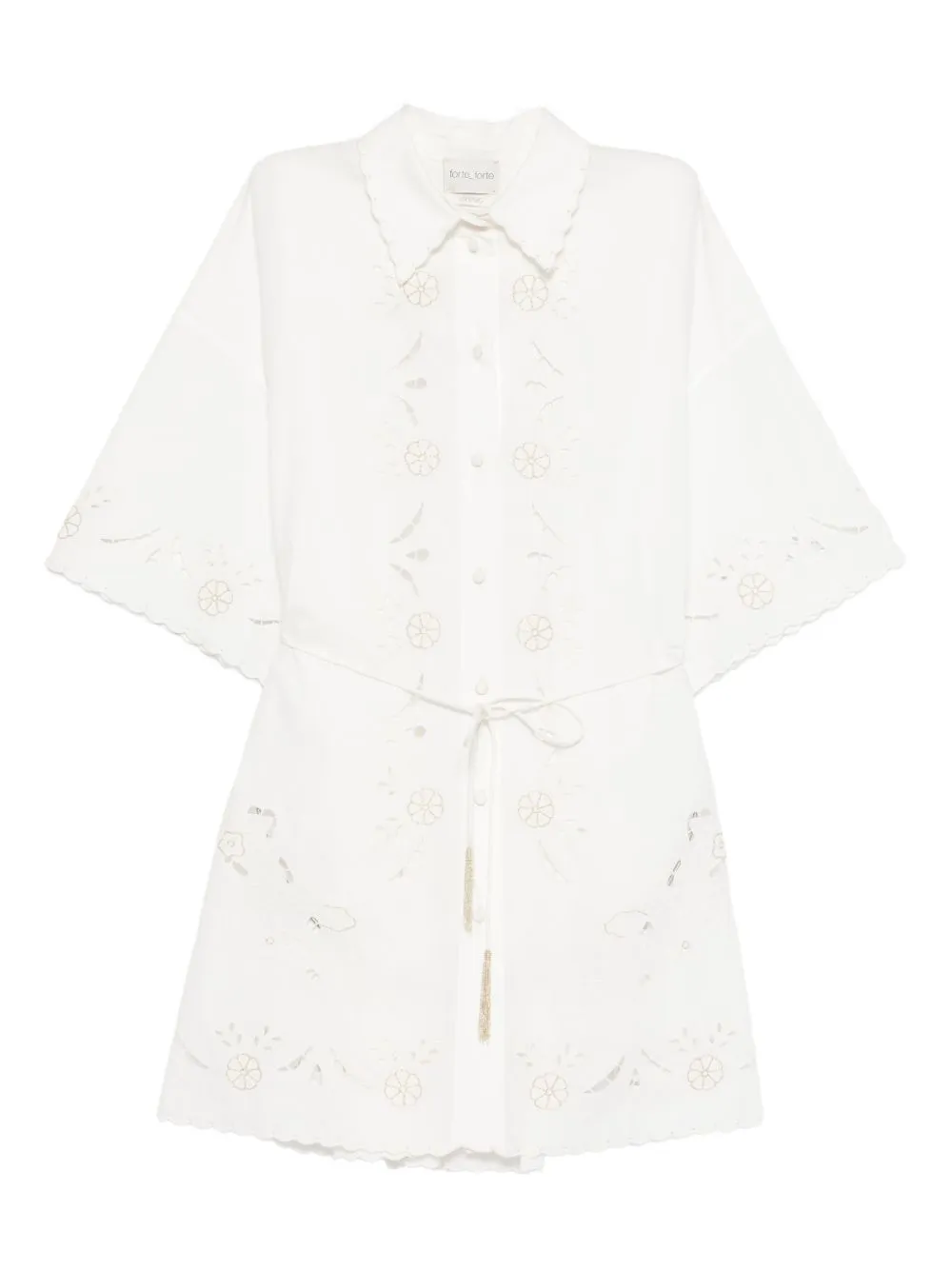 Embroidered Cotton Shirtdress sold by Wanan Luxury
