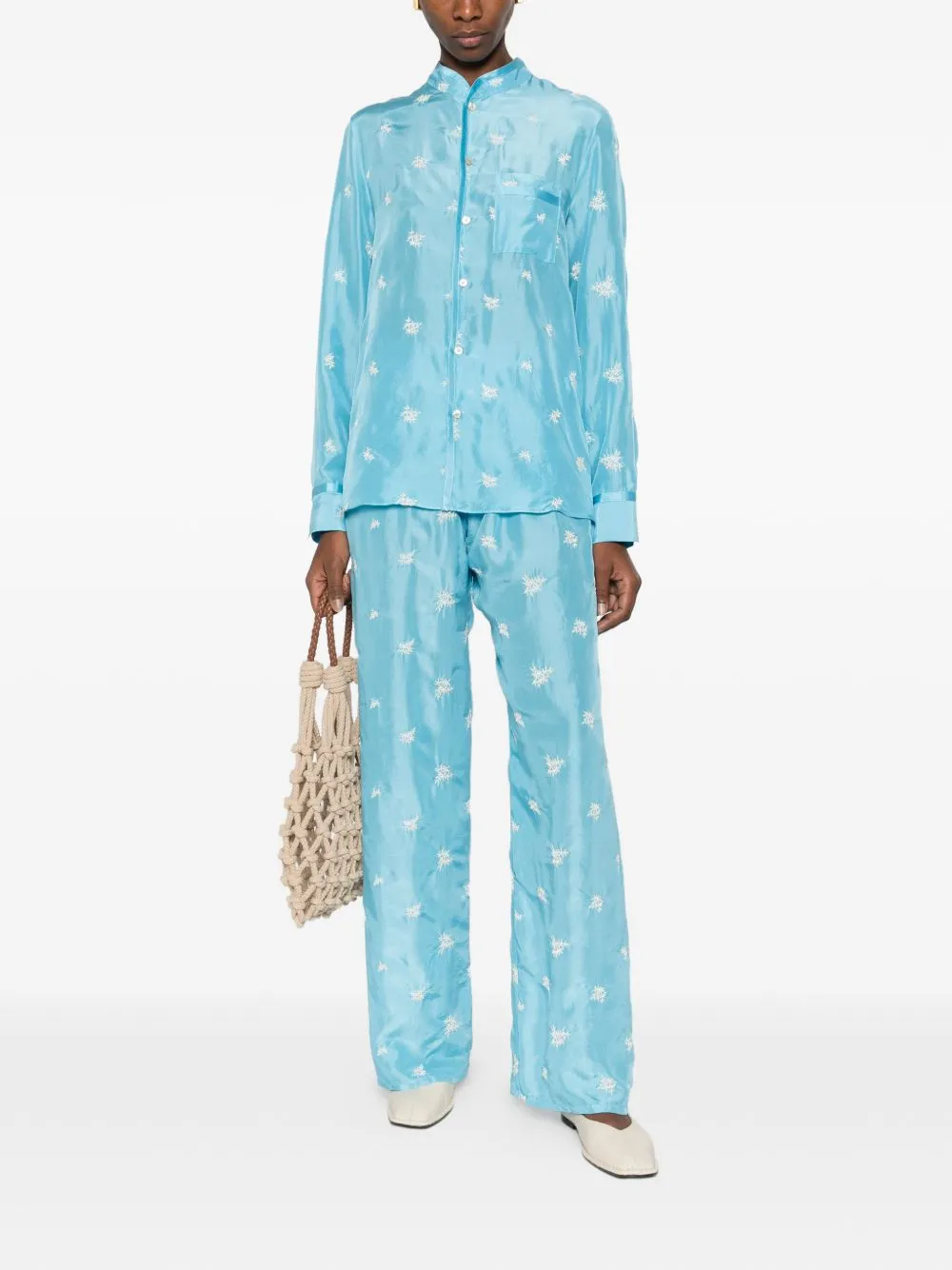 Embroidered Silk Trousers sold by Wanan Luxury product image thumbnail 3