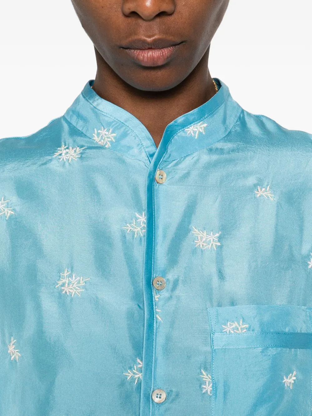 Embroidered Silk Shirt sold by Wanan Luxury product image thumbnail 3