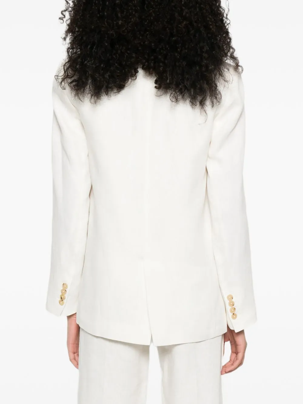 Linen Single-Breasted Jacket sold by Wanan Luxury product image thumbnail 4