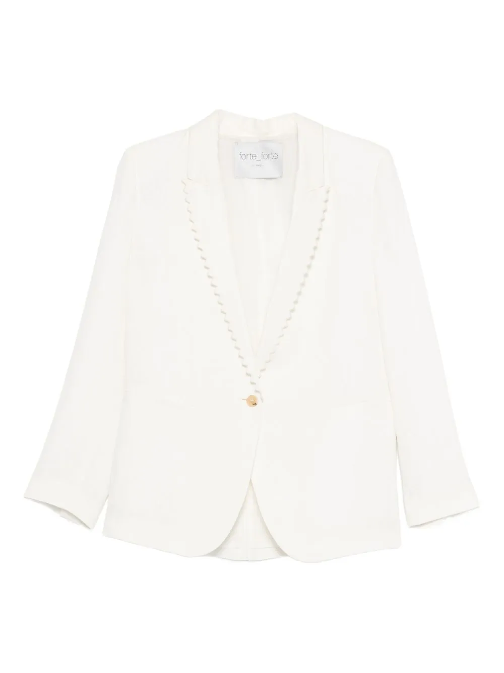 Linen Single-Breasted Jacket sold by Wanan Luxury