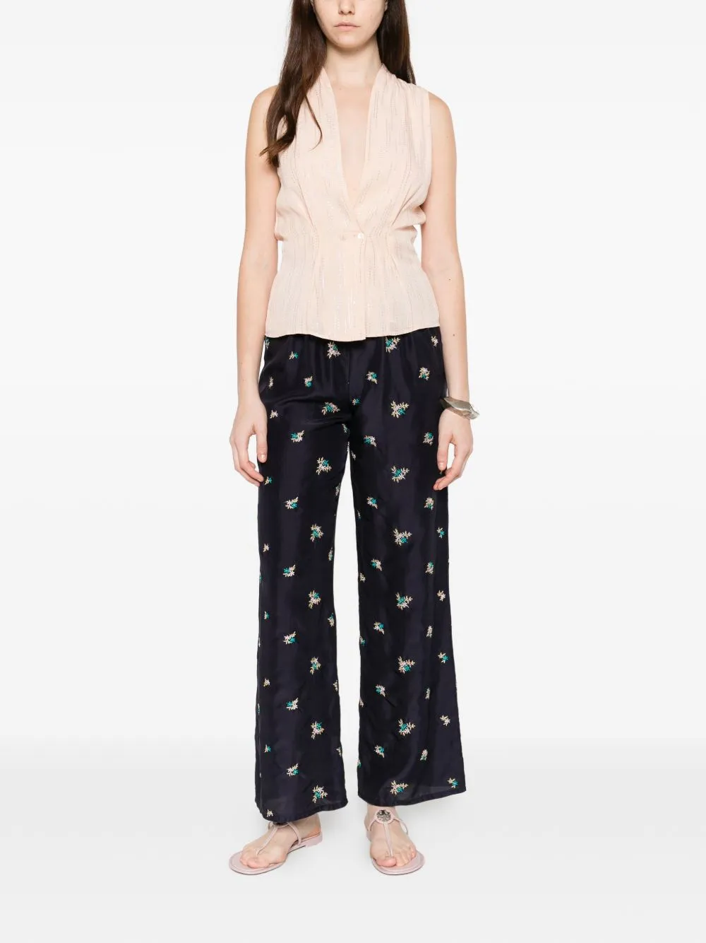 Embroidered Silk Trousers sold by Wanan Luxury product image thumbnail 2