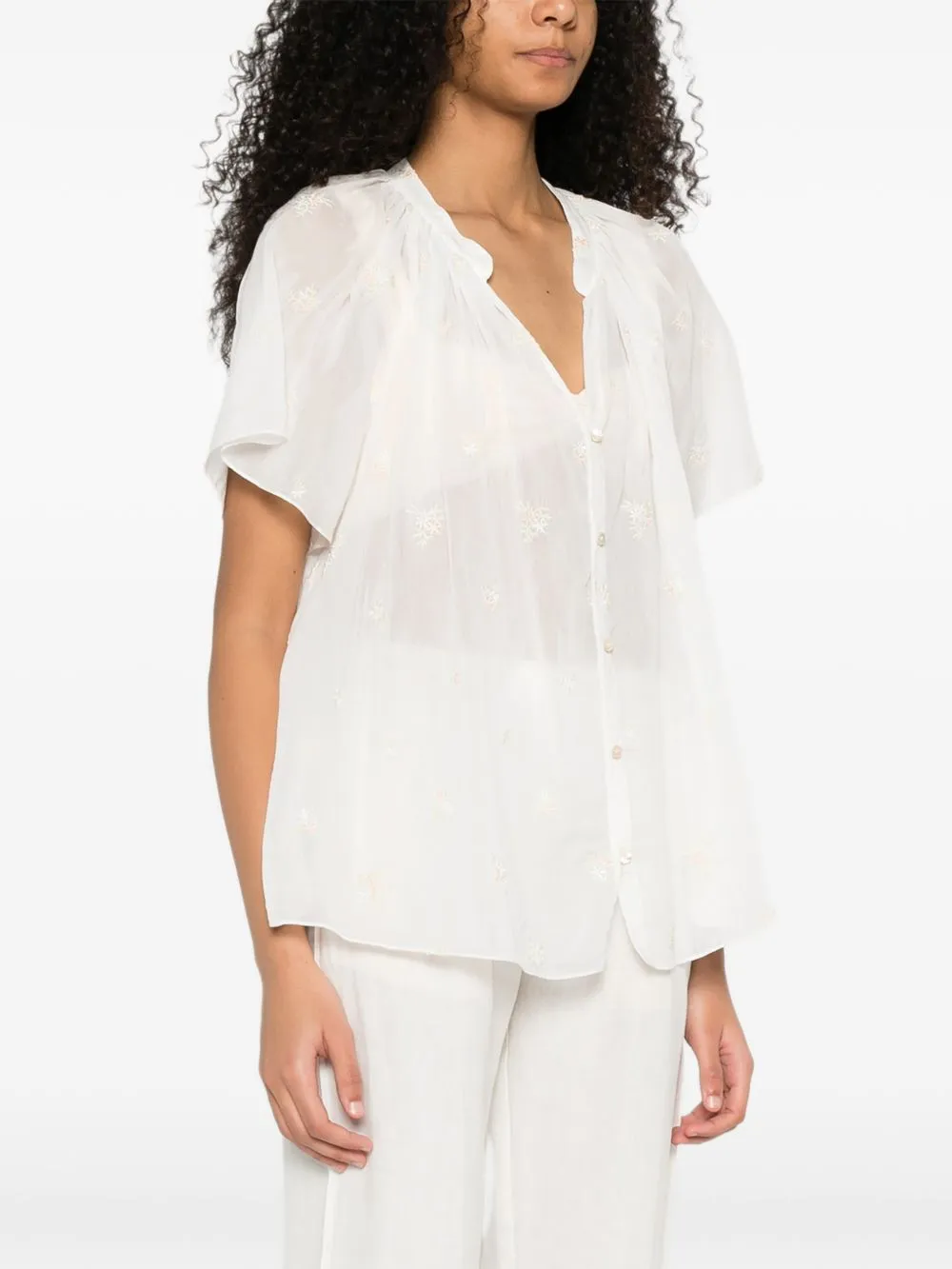 Embroidered Cotton Shirt sold by Wanan Luxury product image thumbnail 5