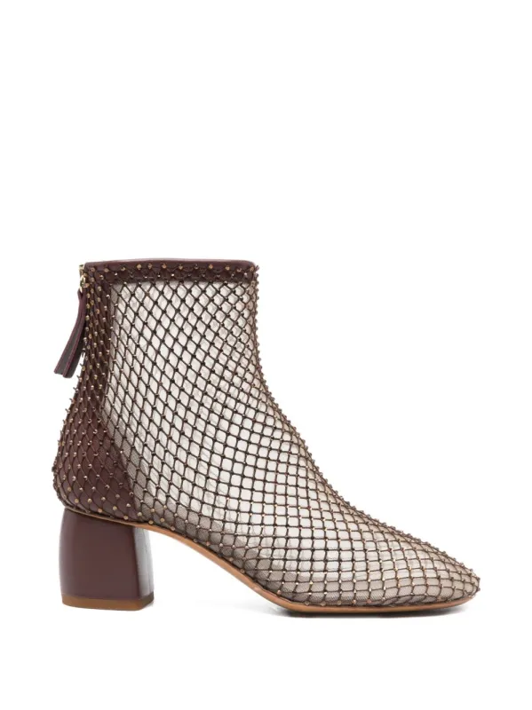Strass Mesh Ankle Boots made by Forte Forte