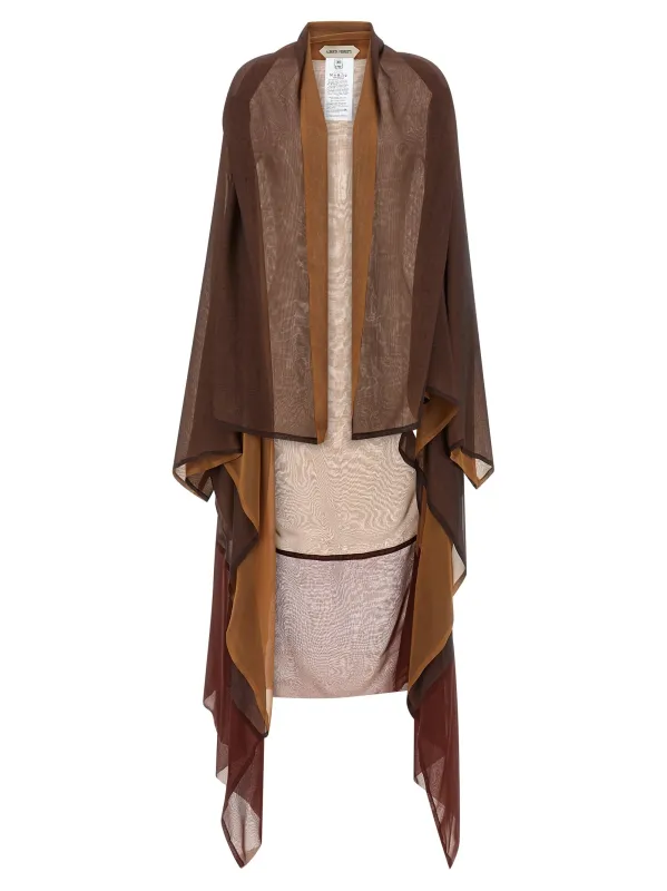 Chiffon Cardigan Sweaters And Cardigans Brown made by Alberta Ferretti