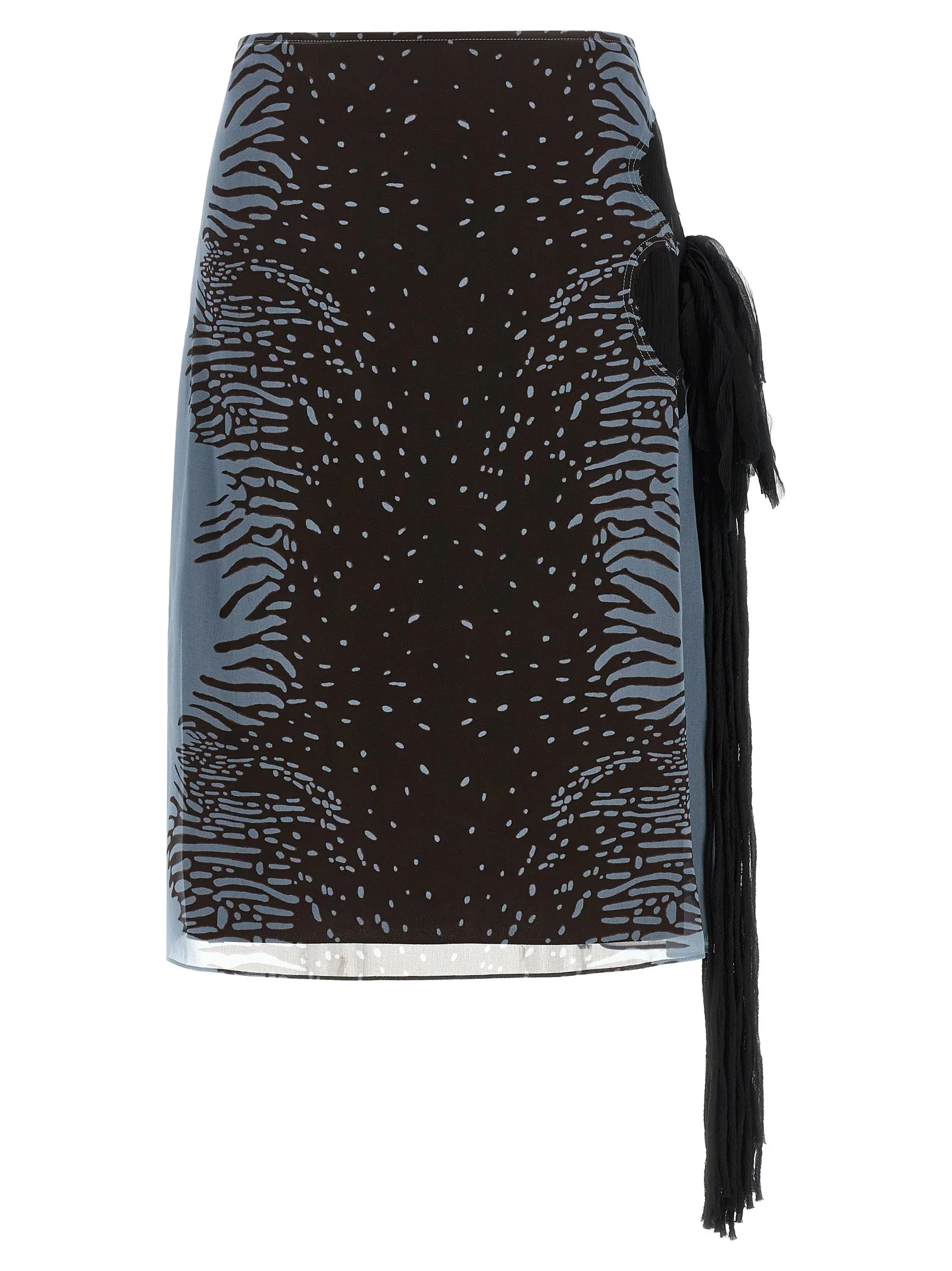 Georgette Skirt Skirts Multicolor sold by Wanan Luxury