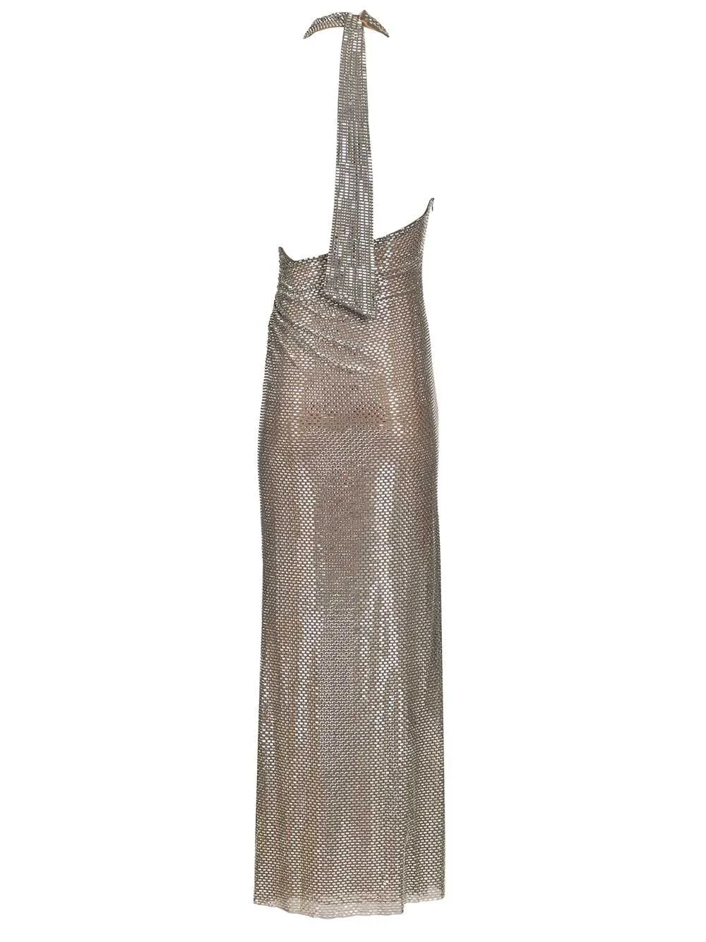 Grey Rhinestone Drape Maxi Dress Dresses Grey sold by Wanan Luxury product image thumbnail 2