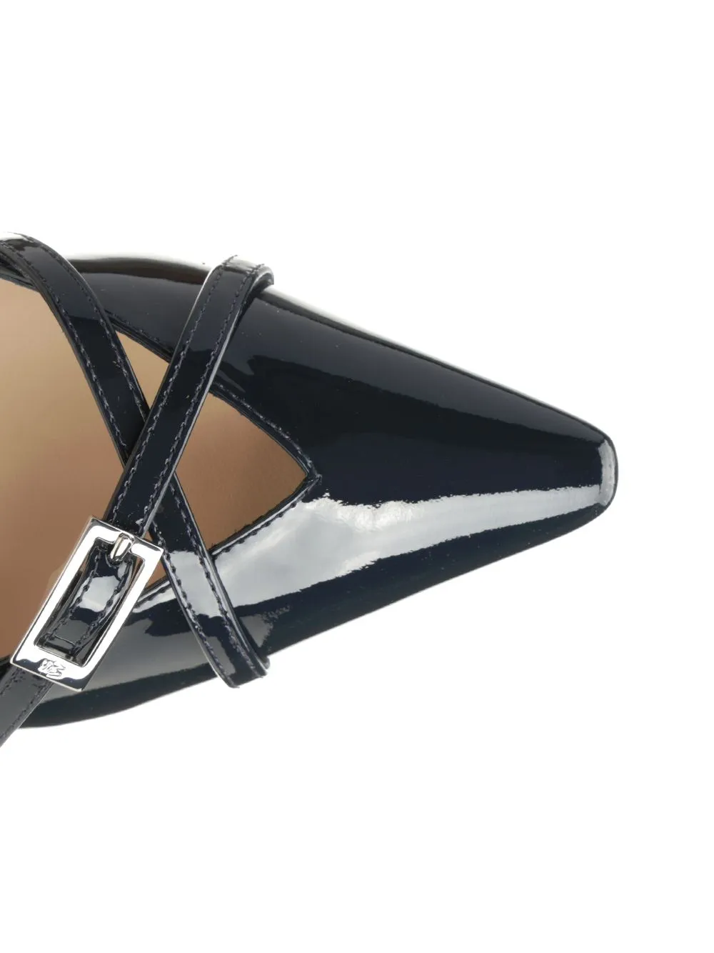 Georgie Slingback In Blue Patent Leather Pumps Blue sold by Wanan Luxury product image thumbnail 4