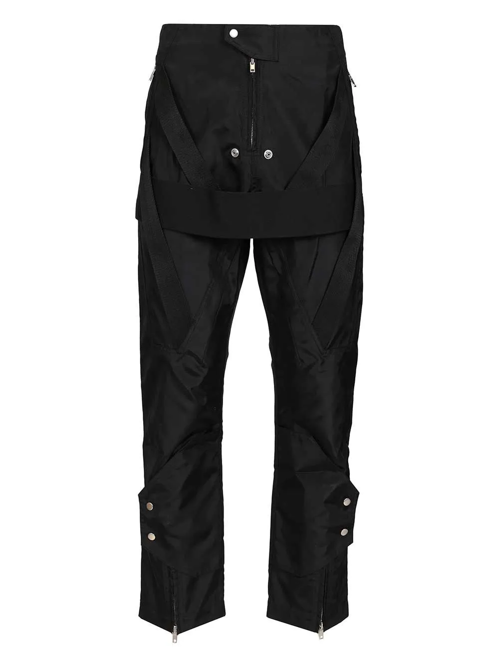 Megastrapped Motopants Nylon Canvas Trousers Black sold by Wanan Luxury