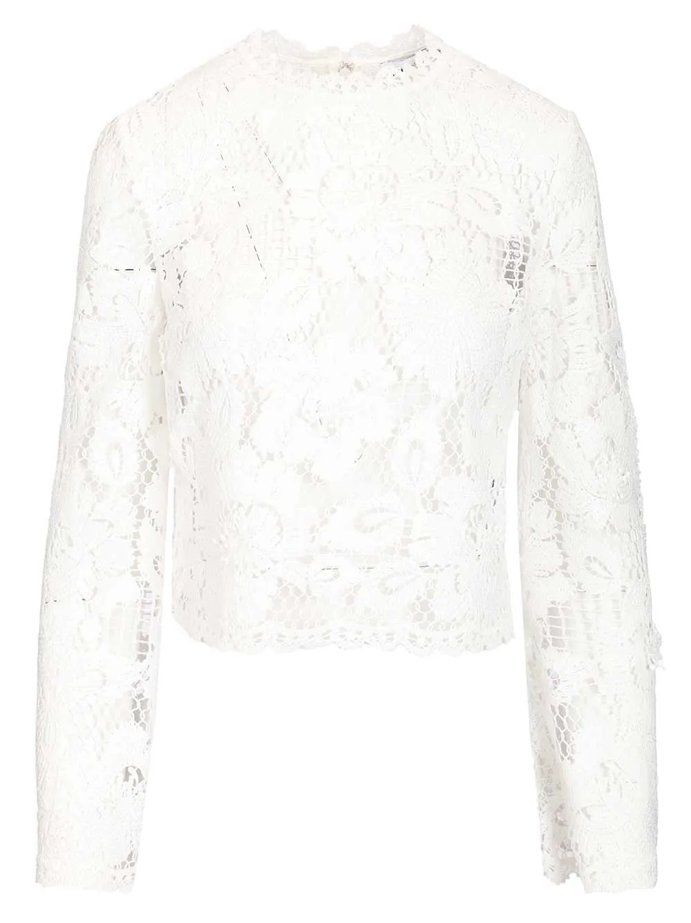 White Crochet Lace Top Tops White sold by Wanan Luxury