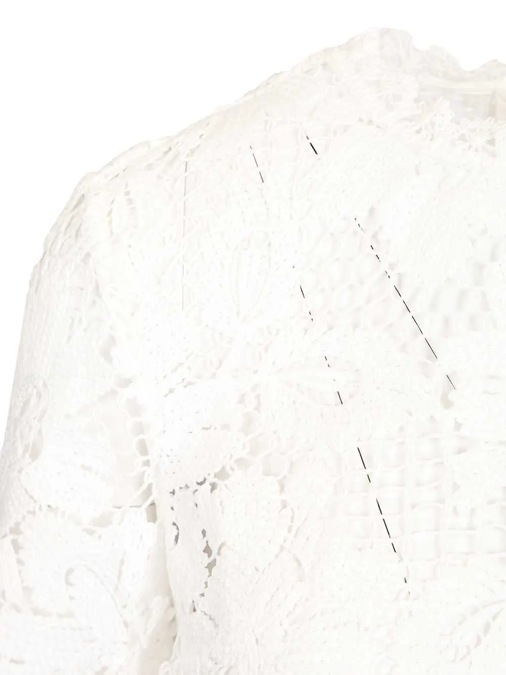 White Crochet Lace Top Tops White sold by Wanan Luxury product image thumbnail 5