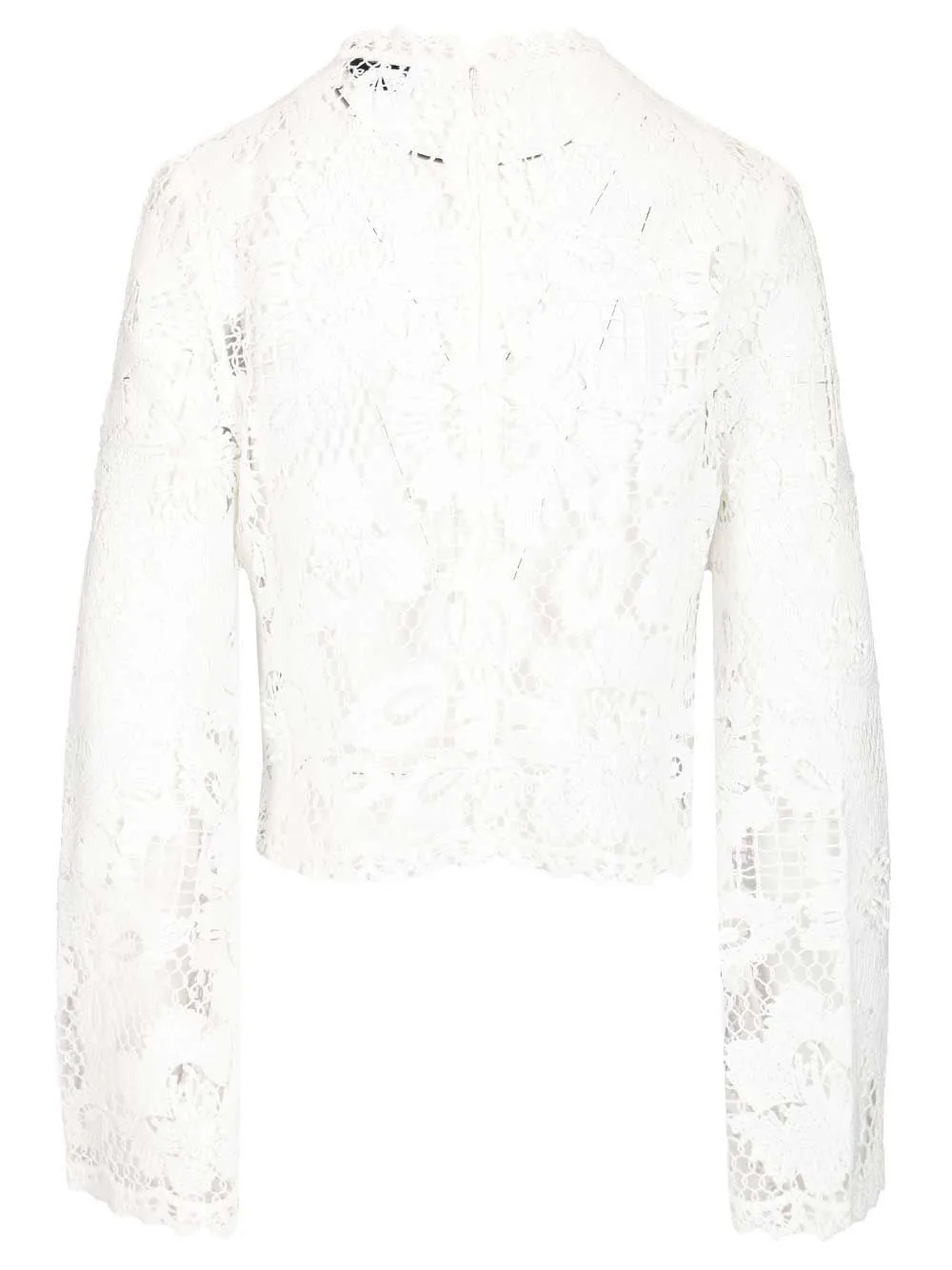 White Crochet Lace Top Tops White sold by Wanan Luxury product image thumbnail 2