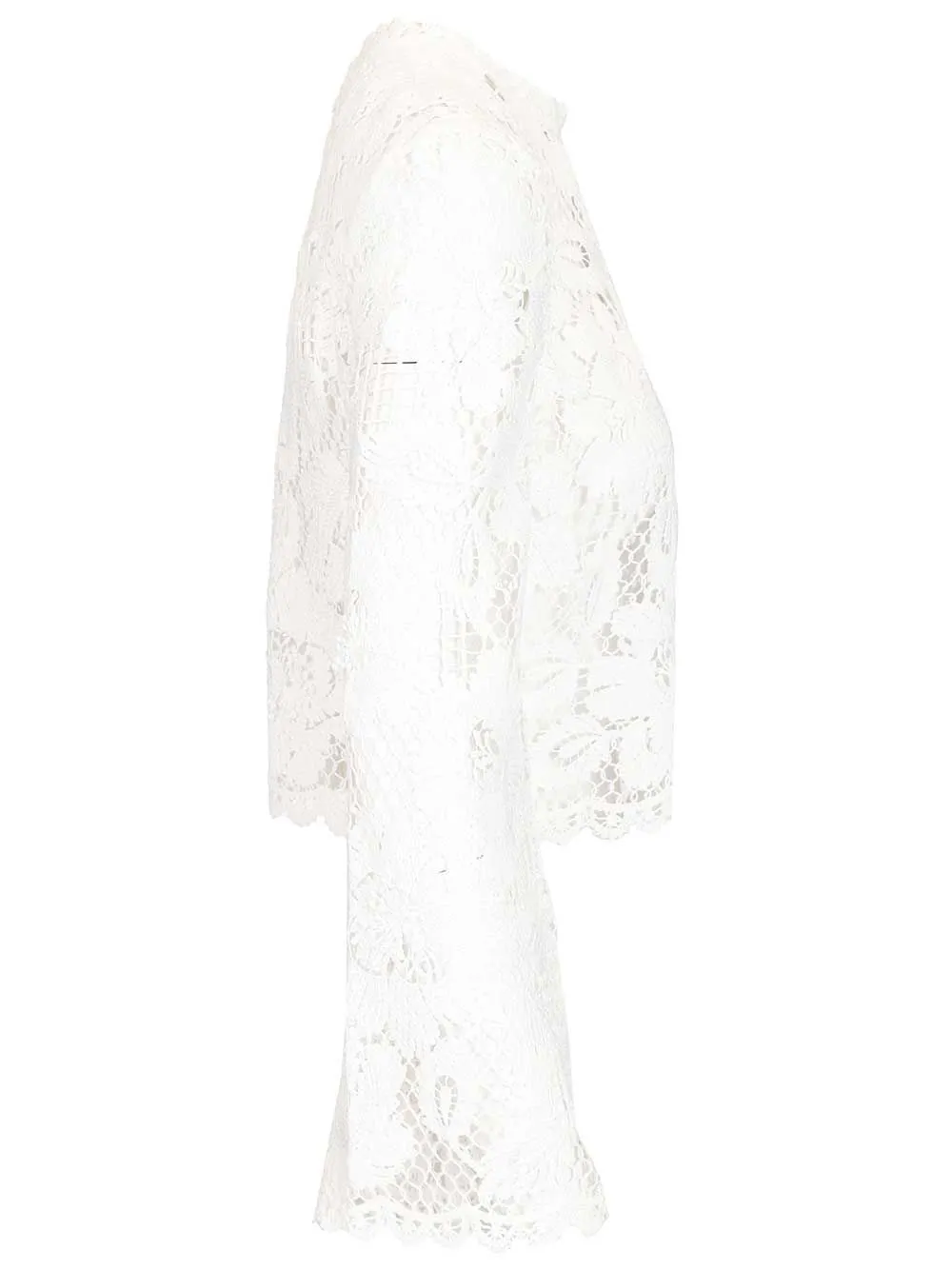 White Crochet Lace Top Tops White sold by Wanan Luxury product image thumbnail 3