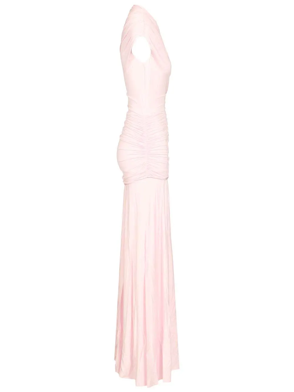 Pink Jersey Draped Maxi Dress Dresses Rose sold by Wanan Luxury product image thumbnail 3